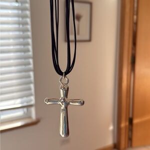Silver Cross Pendant Necklace